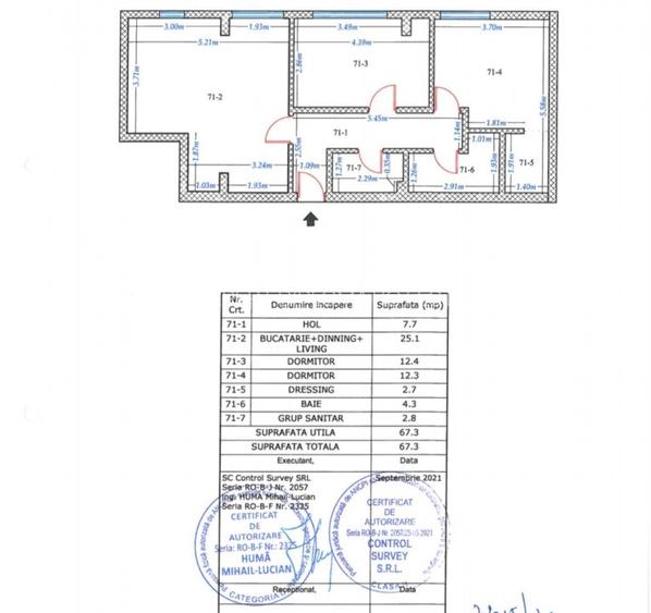Metalurgiei-Grand Arena -2 camere-59 mp - pret  91500 euro+TVA - 6