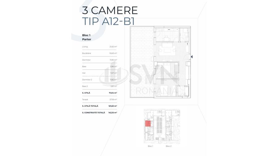 REA1028718 3 camere parter bloc nou Fabrica de Glucoza - 10