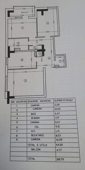 Apartament 3 camere de vanzare Gara