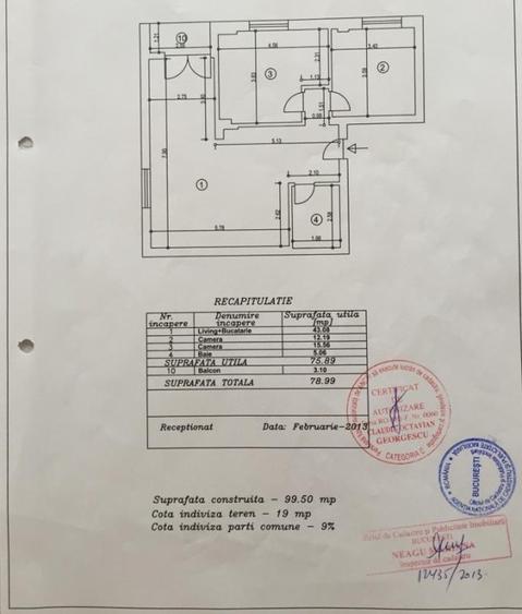 Apartament 3 camere-zona Domenii / Mihalache