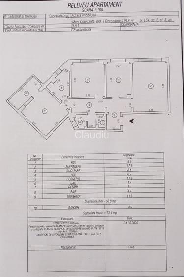 Apartament 3 camere decomandat zona Casa de Cultura  - 2