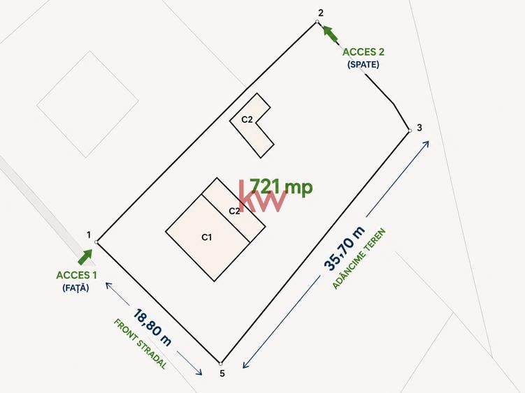 Teren intravilan 721 mp – Bucium Plan 2 | Acces dublu | Potențial dezvoltare