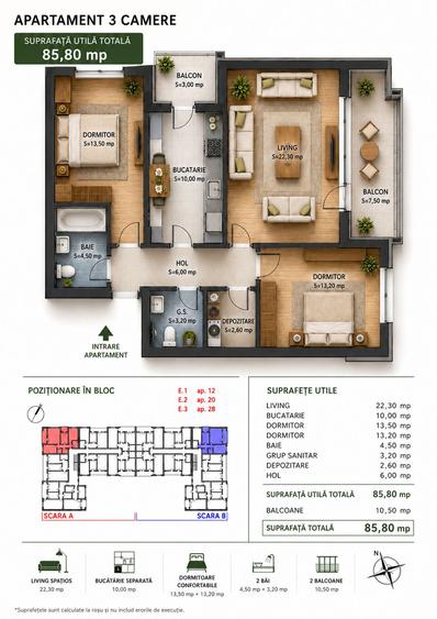 |Apartament 3 Camere Decomandat | Prelungirea Ghencea | Lift|