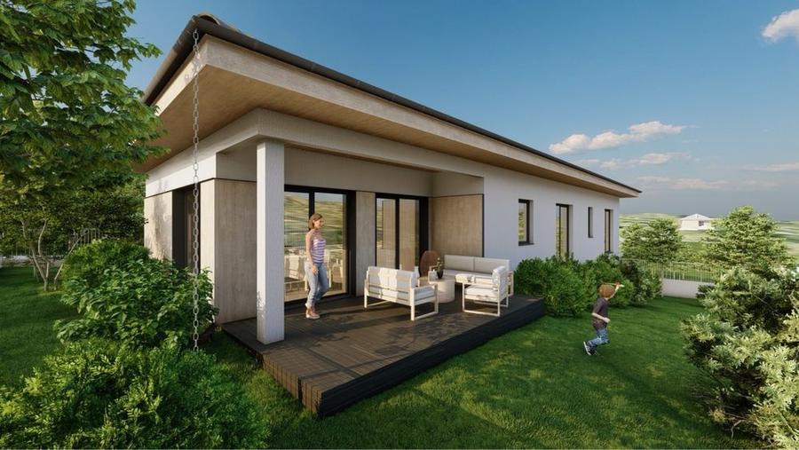 Casa unifamiliala D+P, la intrare in Chinteni