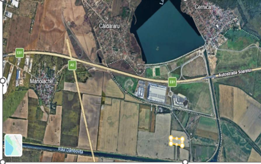 Teren intravilan 19.306 mp, Cernica (Căldăraru) – front DC 55