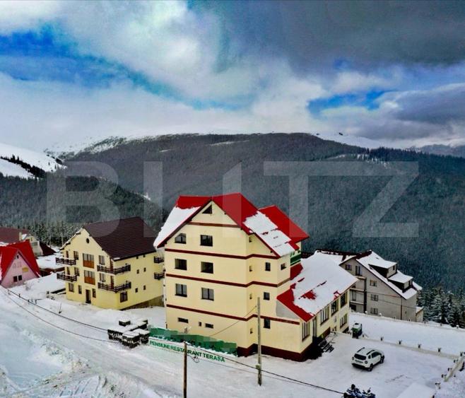 Pensiune D+P+2E cu restaurant + terasa, excelent poziționată în stațiunea Rânca