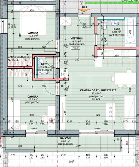 Apartament 3 Camere | 74,62 mp | Bloc Nou | Zona Tudor