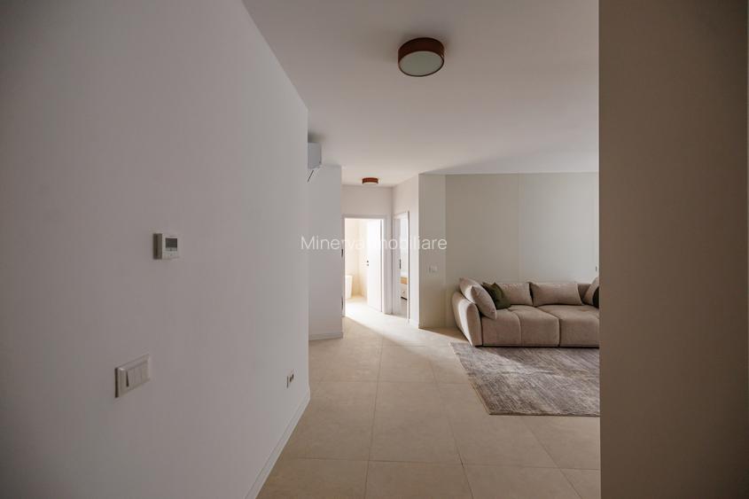Apartament mobilat si utilat, terasa 12,80 mp, parcare subterana | Comision 0 - 10