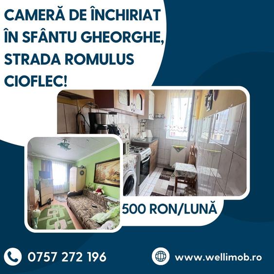 Cameră de închiriat în Sfântu Gheorghe, strada Romulus Cioflec!