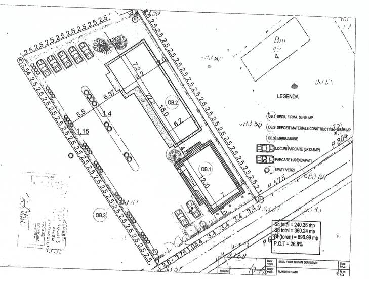 Vanzare cladire noua birouri 222 mp, depozit 160 mp, teren 900 mp Sector 5
