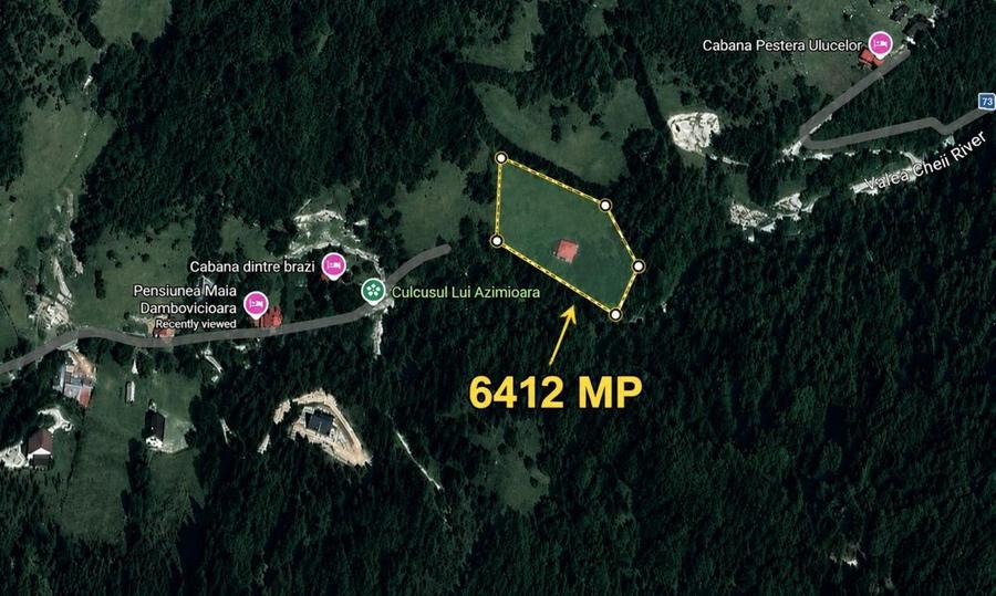 Casa de vacanta sau pensiune in Dâmbovicioara 5 camere, 5 bai, 6412 mp teren