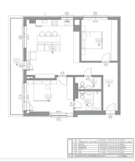 3 camere cu balcon de 10,77 mp, la Unirii, în bloc nou