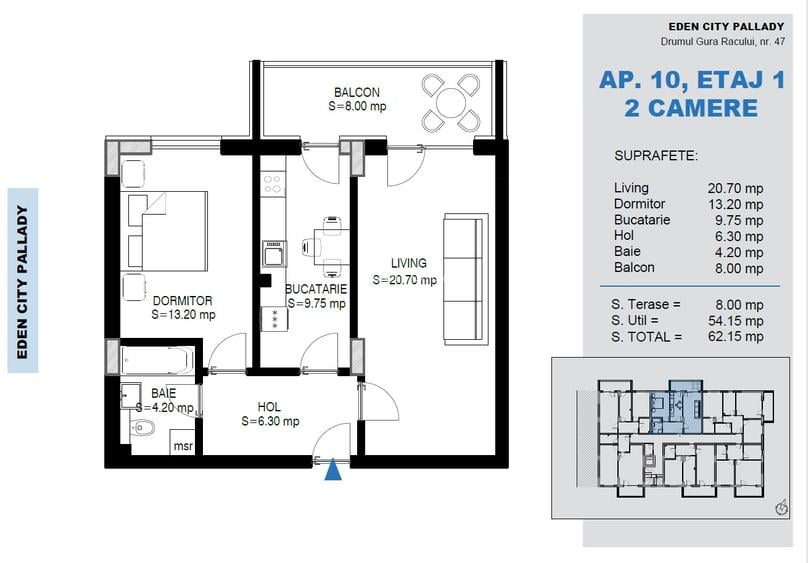Apartament  cu 2 camere decomandat , Pallady Ikea - 2