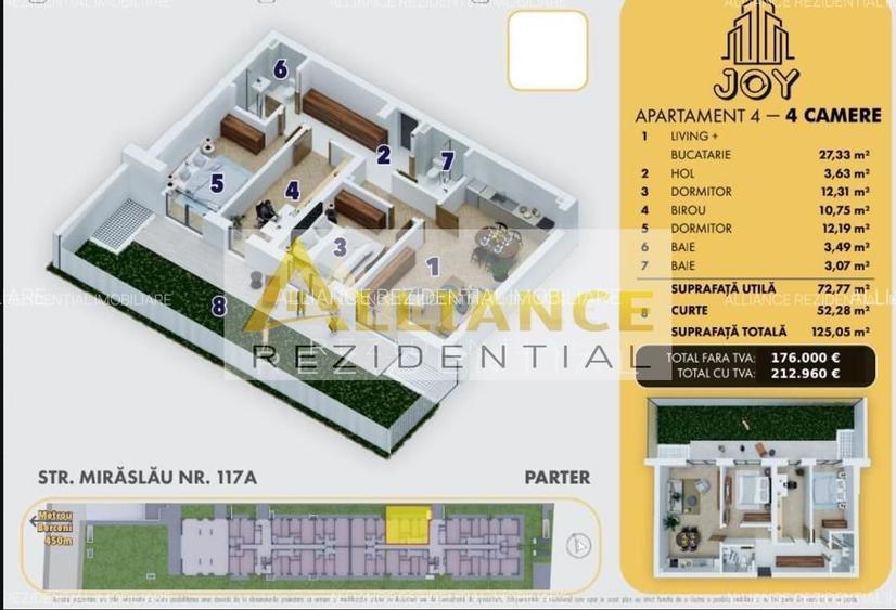 Joy Rezidence Ap. 4 camere cu gradina langa Metrou Berceni - 7