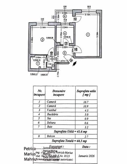 Apartament 2 camere, Str. Prevederii, Titan – 1 Decembrie 1918