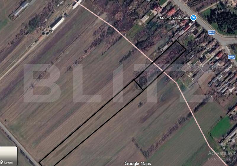 Teren de vânzare, 4.000 mp, 1.573 mp intravilan, acces din câmp, zona Neculești