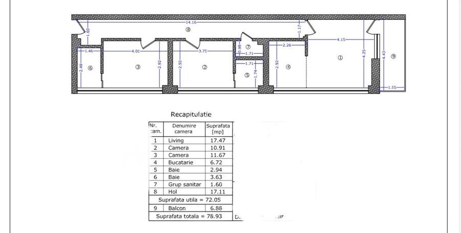Apartament 3 camere  79 mp  Parcare inclusa Bloc boutique 2025 - 10