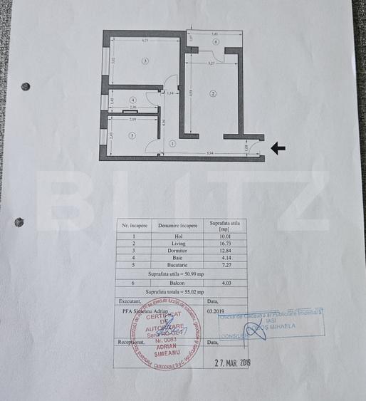 Apartament 2 camere, 51 mp, complet mobilat, zona Valea Lupului