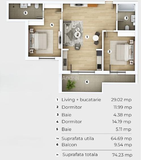 Apartament premium de închiriat – Cartier Premier Residence, Popești-Leordeni - 15