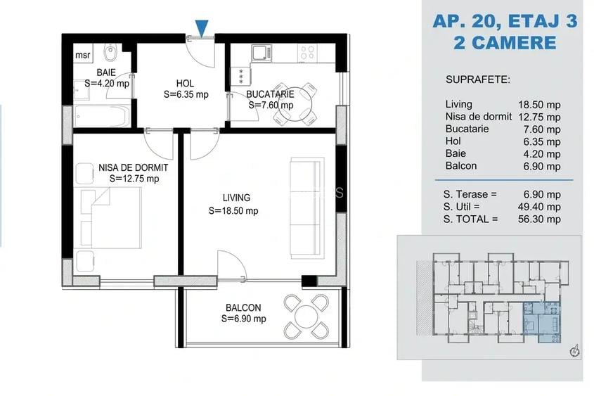 Apartament 2 camere decomandat Pallady bloc nou metrou Nicolae Teclu - 2