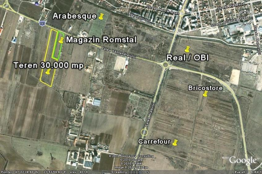 Oradea, Calea Santandrei, vand teren 30.000 mp