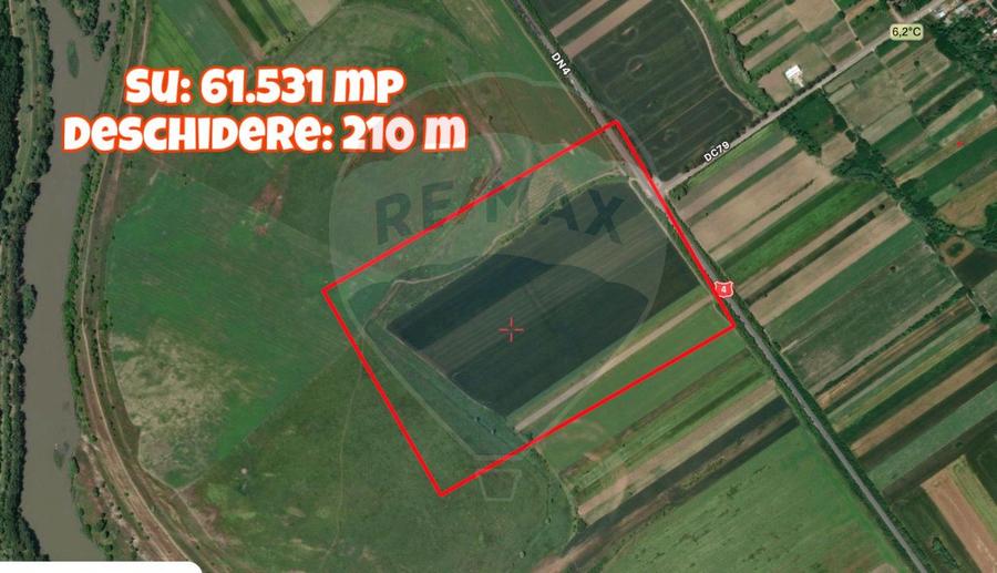 De vanzare Teren extravilan 61.531 mp, Com Mitreni, Calarasi / DN 4