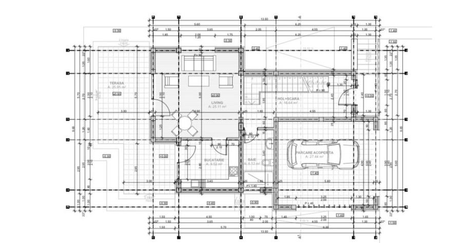 Casa individuală , semifinisata, 4 camere , 3 bai ,150 mp, teren 700 , Chinteni
