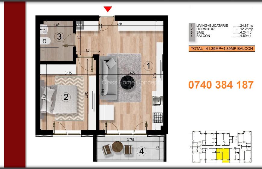 2 camere Open Space, Metrou Berceni, Bloc Finalizat - 4