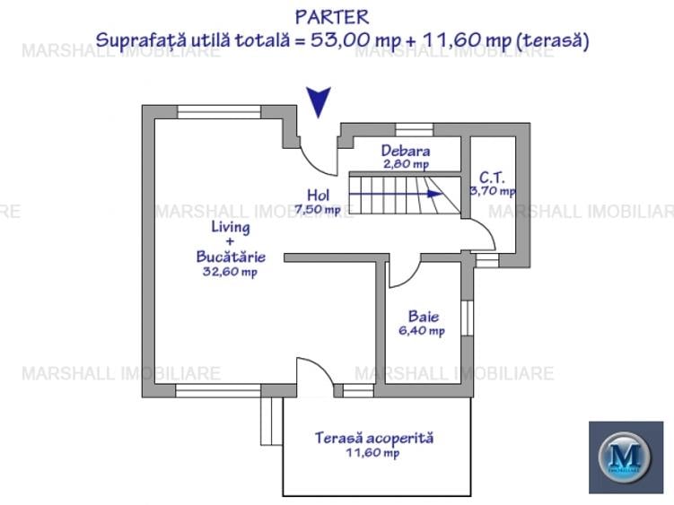Vila cu 3 camere de vanzare in Baicoi, 115.60 mp #15769