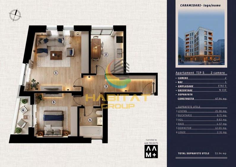 Vânzare Apartament 2 camere LUX 60 mp - Tineretului | Palatul Copiilor