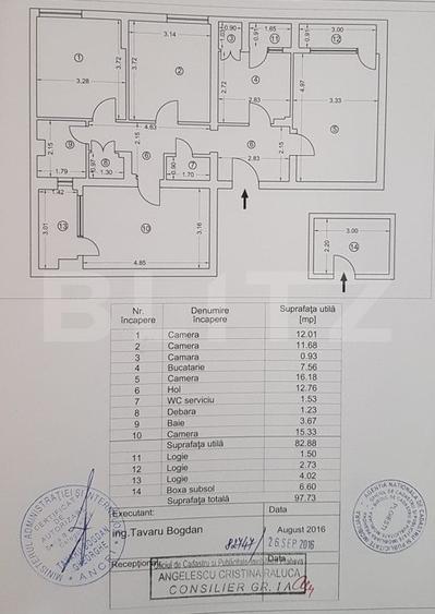 Apartament 4 camere, 82 mp ,3 balcoane inchise + boxa, zona Sud