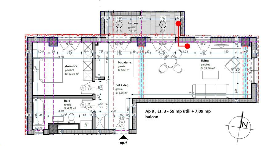 Dâmbovița-Șagului | Bloc Nou | 2, 3 și 4 Camere | Penthouse | Parcare subterana - 10