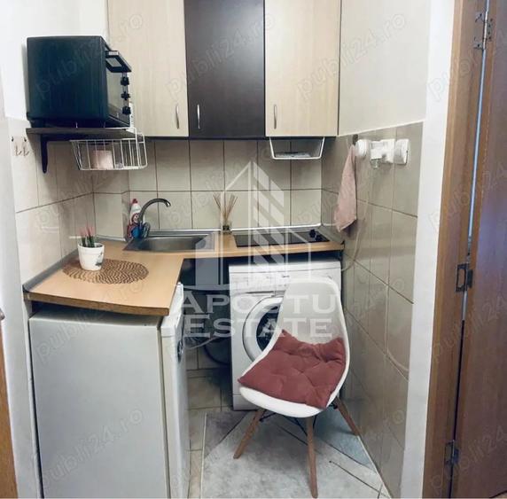 Garsoniera de vanzare ,renovata, etaj intermediar, zona Buziasului
