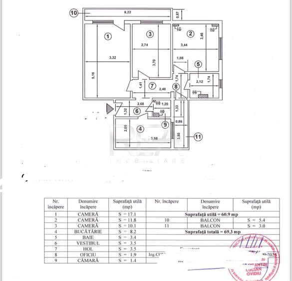 3 Camere-Bloc anvelopat -Petre Ispirescu/Rahova