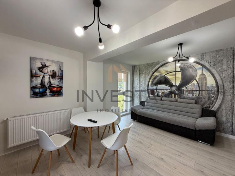 Apartament 2 camere mobilat complet, terasa 15 mp + parcare inclusa!