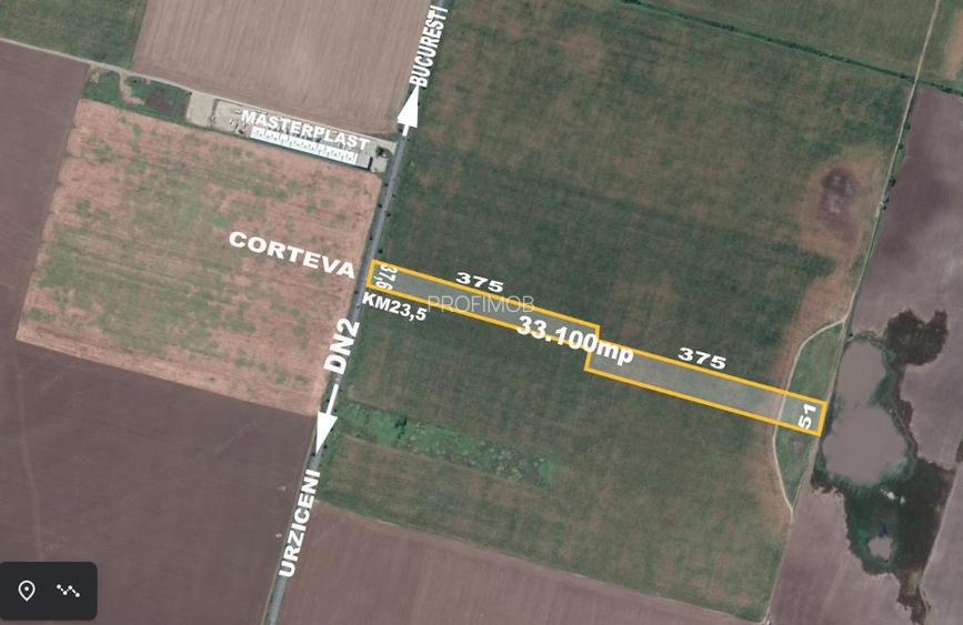 Teren  stradal , zona in dezvoltare , posibil marire suprafata . - 2