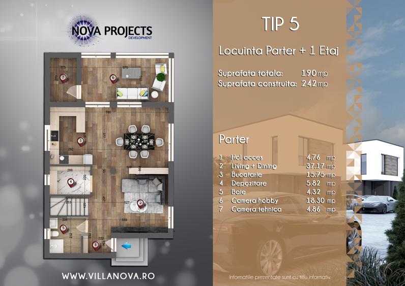 Casa cu 5 camere | HVAC |Pompa caldura |Ventiloconvectoare |Panouri fotovoltaice