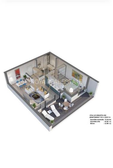 Apartament cu 2 camere de vanzare in Pipera si parcare - 8