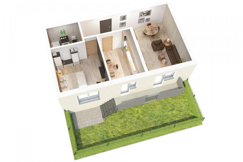 Apartament 2 cam cu gradina 40 mp, Doamna Stanca 0% Comision