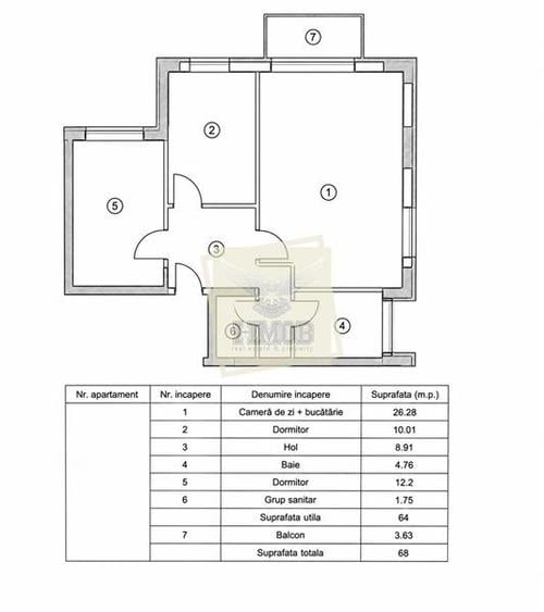 Apartament 3 camere | Etaj 1 | 64mpu | boxa | parcare | Avantgarden