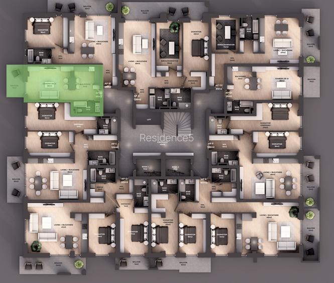 Investiție - Studio Finalizat Residence5, lângă școlile private - Iancu Nicolae - 2