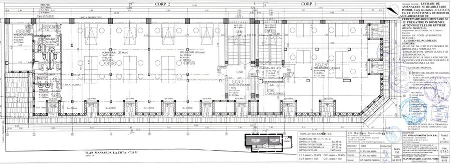 Spatiu D+P+1+M - 17 camere - 793mp - teren 532 mp - Eroii Revolutiei - 30