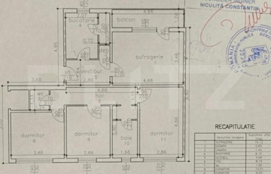Apartament 4 camere ,decomadat – Zona Vest