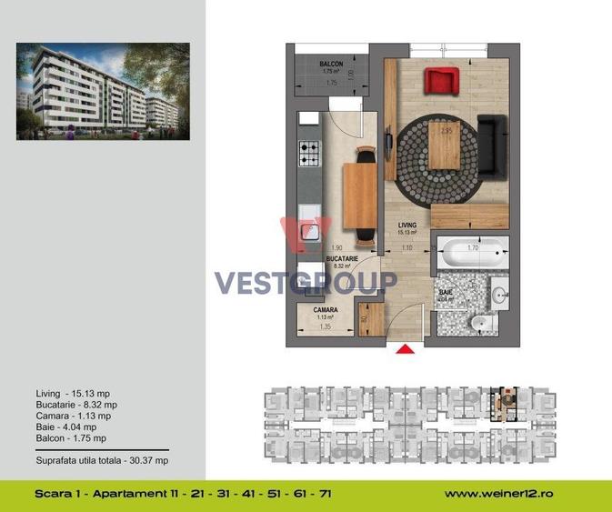 Apartamente Studio 2 Camere Militari Weiner 12 Direct Dezvoltator