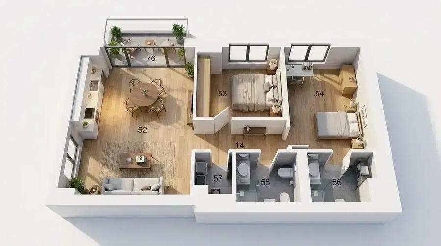 Apartament 3 Camere Premium Mall Promenada Aviatiei Mutare Imediată