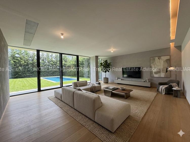 Vilă contemporană premium cu piscină, 500mp construiți, garaj 2 masini
