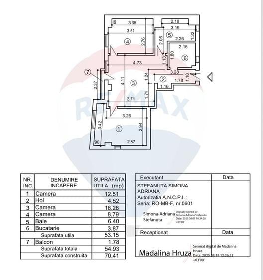 Apartament 3 camere | Bloc 2015 | Etaj 1 | Dămăroaia