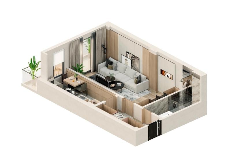 Apartament 1 camera Valea Lupului