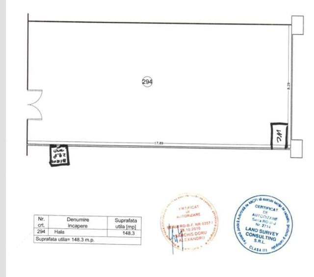 Pantelimon spatiu depozitare suprafata 143 mp etaj 1