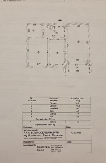 Apartament 2 camere decomandat, 55 mp, LA ROȘU cu Termopane Noi– Oras Isaccea